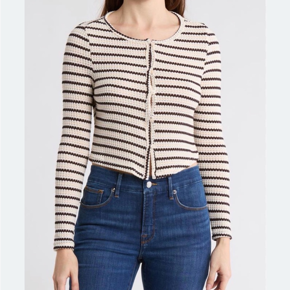 Cotton emporium striped cardigan